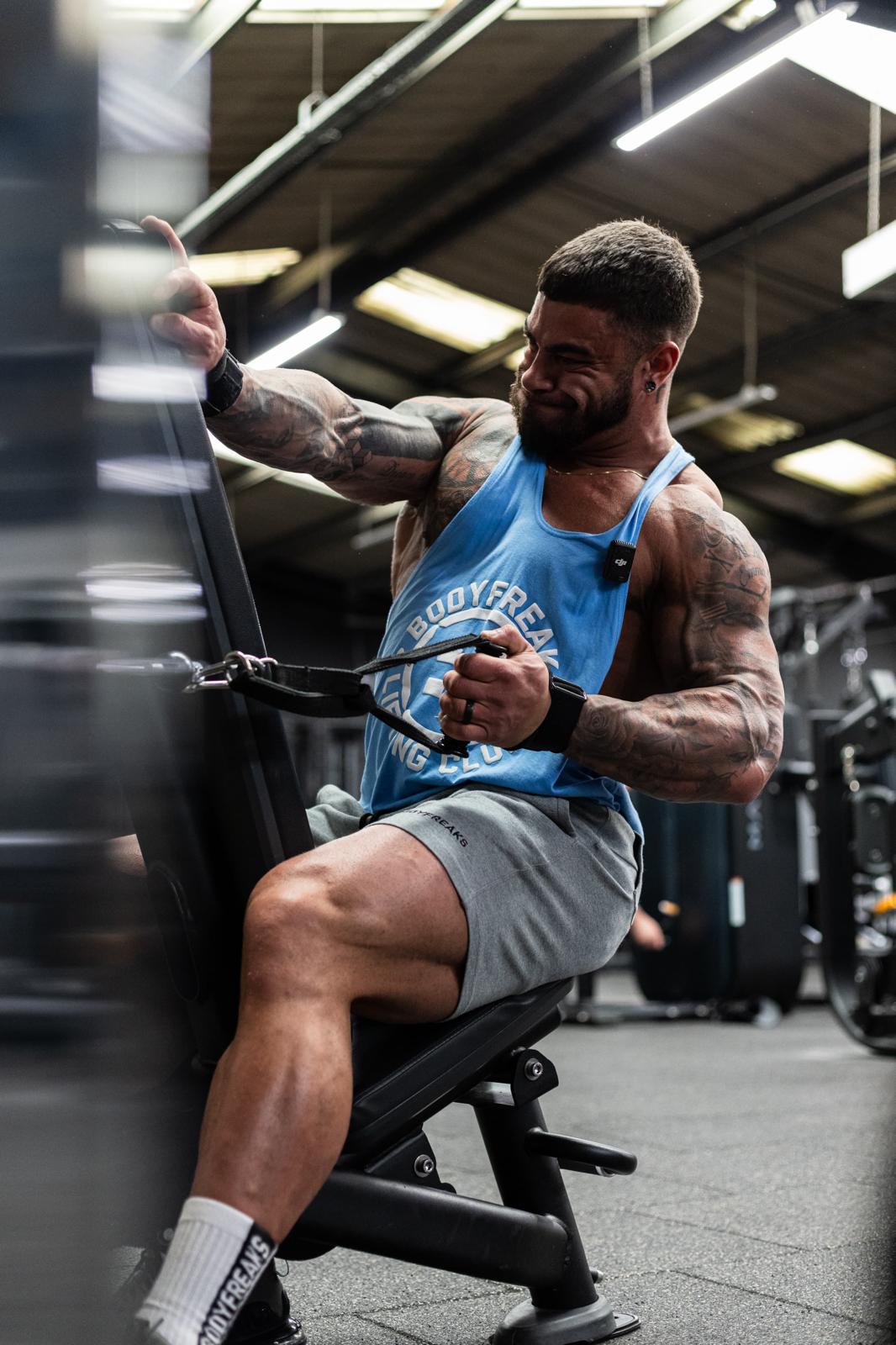 BF Lifting Club stringer vest - BABY BLUE
