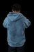 Acid Wash ATHL Club Embossed Hoodie - BABY BLUE