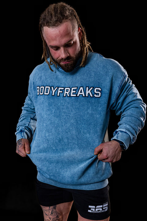 Acid Wash Dedicated 365 Sweater - BABY BLUE