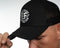 BF Distressed Outline Logo Baseball Cap - Black/White