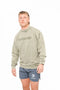 BF Athlete Club Embossed Sweater - Stonewash Khaki Green