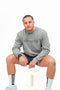 BF Athlete Club Embossed Sweater - Stonewash Slate Grey
